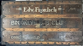 1937-1938 Circa Edward Froelich Brooklyn Dodgers Team Trainer Travel Trunk (MEARS LOA)