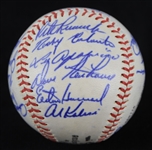 1962 American League All Stars Team Signed ONL Giles Baseball w/ 22 Signatures Including Yogi Berra, Al Kaline, Brooks Robinson, Elston Howard & More *Full JSA Letter*