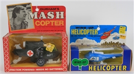 1970s Wind up Helicopter and MASH Helicopter (Lot of 2)