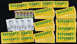 1992-1999 George Koonce Green Bay Packers Autographed Fleer Trading Cards 4"x5.5" B&W Photos and 9" Bumper Stickers (Lot of 50+)