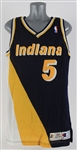 1996-97 Jalen Rose Indiana Pacers Game Worn Road Jersey (MEARS A10)