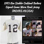 1973 Photo Matched Ken Stabler Oakland Raiders Signed Game Worn Road Jersey (MEARS A9/JSA & Davious Photo-Matched Memorabilia))