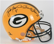 1995 Bart Starr Brett Favre Green Bay Packers Signed Full Size Helmet (JSA)