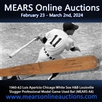 1960-62 Luis Aparicio Chicago White Sox H&B Louisville Slugger Professional Model Game Used Bat (MEARS A8)