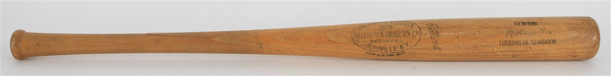 1960-62 Nelson Fox Chicago White Sox H&B Louisville Slugger Professional Model Game Used Bat (MEARS A8) 
