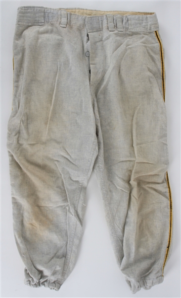1968-69 Pittsburgh Pirates Game Worn Organizational Road Uniform Pants (MEARS LOA)