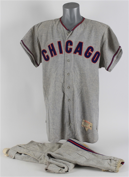 1949 Schoolboy Rowe Philadelphia Phillies Game Worn Road Uniform Pants + 1960 Chicago Cubs Restored Road Jersey (MEARS LOA)