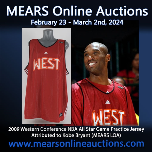 2009 Western Conference NBA All Star Game Practice Jersey Attributed to Kobe Bryant (MEARS LOA)