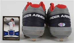 2020 Freddie Freeman Atlanta Braves Game Worn Under Armour Cleats (MEARS LOA)