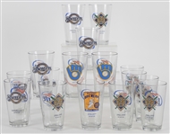 2008-2012 Milwaukee Brewers Miller Lite Commemorative Glassware