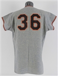 1960 Bud Byerly / Sherman Jones San Francisco Giants Game Worn Road Jersey (MEARS LOA)