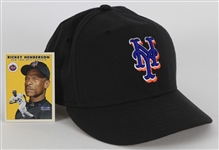 1999-2000 Rickey Henderson New York Mets Signed Game Worn Cap (MEARS LOA/JSA)