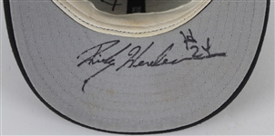 1999-2000 Rickey Henderson New York Mets Signed Game Worn Cap (MEARS LOA/JSA)