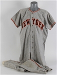 1951 George Spencer New York Giants Game Worn Road Jersey w/ 1947 Bennie Warren Pants (MEARS LOA)