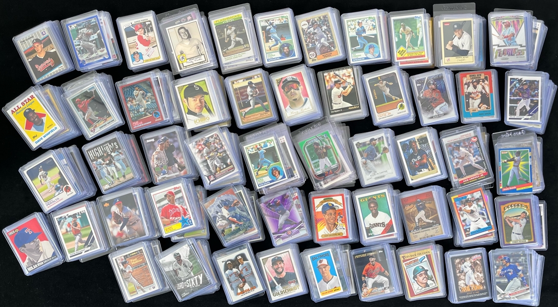 1980s-2010s Baseball Trading Card Collection - Lot of 900+