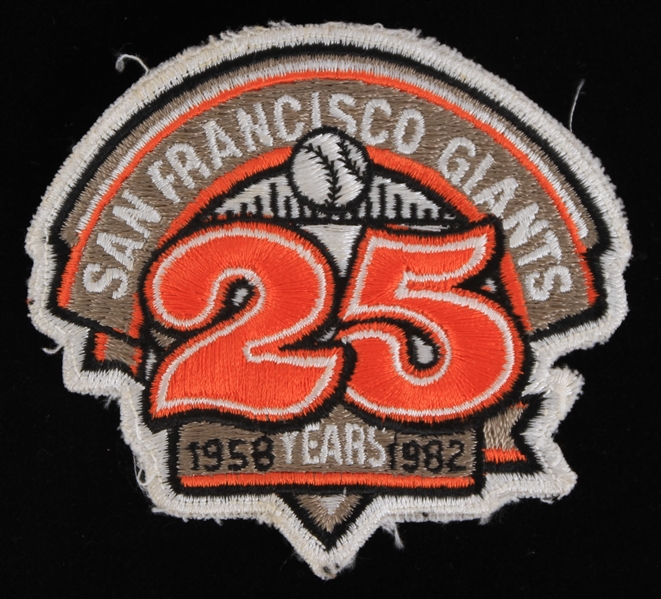 1982 San Francisco Giants 25 Years Uniform Patch (MEARS LOA)