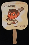1952 St. Louis Browns Sportsmans Park Stadium Fan (First Season of Brownie The Elf Mascot)