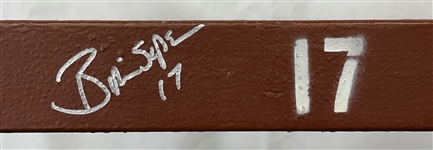 1930's-90's Brian Sipe Cleveland Browns Signed Cleveland Municipal Stadium Wooden Stadium Seat (MEARS LOA/JSA)