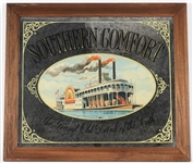 Vintage Southern Comfort "Grand Old Drink of the South" 26x30 Framed Bar Mirror 