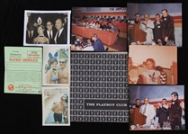 1960s 2.5"x3.5" and 4"x5" Colored Photos Playboy Club Pamphlet and More (Lot of 9)