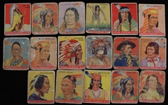 1933 Goudey R73 Indian Gum Trading Cards - Lot of 18