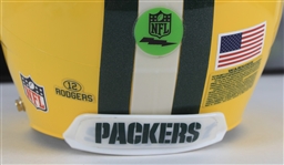 2000s Aaron Rodgers Green Bay Packers Replica Helmet w/ Charles Woodson 16x39 Canvas Print 