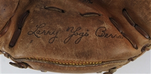 1960-63 Yogi Berra New York Yankees Spalding Professional Model Catcher's Mitt + Period Advertisement (MEARS LOA)