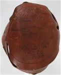 1910's Princeton Style Leather Football Helmet w/ USC Trojans Game Notations (MEARS LOA)
