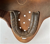 1910's Princeton Style Leather Football Helmet w/ USC Trojans Game Notations (MEARS LOA)