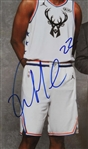2000's-20's Michael Redd Signed Milwaukee Bucks Jersey & Khris Middleton Signed 11 x 14 All Star Game Photo - Lot of 2 (JSA)
