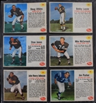 1962 Post Cereal Football Trading Cards - Lot of 6