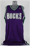 2003-04 Milwaukee Bucks Blank Road Jersey Shell (MEARS LOA)