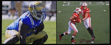 2013-2021 Kenny Clark UCLA Bruins and Danny Davis University of Wisconsin Autographed 8"x10" Color Photos (Lot of 2)
