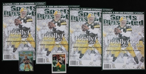 2000-2008 Brett Favre Green Bay Packers Trading Cards and Sports Illustrated Magazines (Lot of 6)