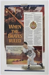 1997 Lew Burdette Milwaukee Braves Signed 15"x23.5" Laminated Milwaukee Journal Sentinel Commemorative Page