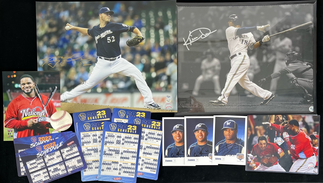 2004-2023 Junior Spivey Keston Huira Jimmy Nelson Khris Davis and More Autographed 5"x7" 8"x10" and 16"x20" Color Photos (Lot of 27)