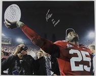 2007-2009 Rolando McClain University of Alabama Autographed 16"x20" Photo *JSA*