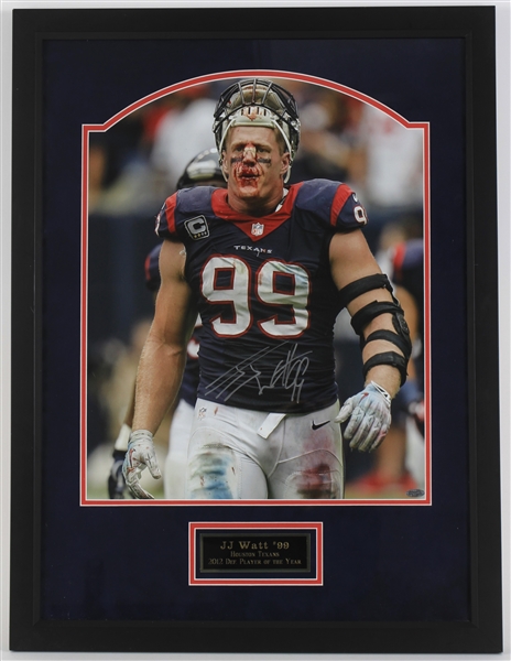 2012 JJ Watt Houston Texans Signed 22x30 Framed Photo (JSA)