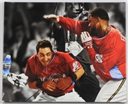 Ryan Braun & Prince Fielder Milwaukee Brewers Signed 16x20 All Star Game Canvas Print (JSA)