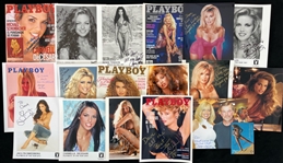 1978-2003 Signed Playboy Playmates of the Year Magazine Collection - Lot of 13 + 17 Signed Photos