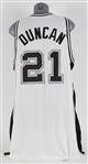 2001-02 Tim Duncan San Antonio Spurs Home Jersey (MEARS LOA)