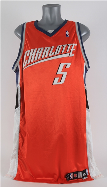 2006-07 Walter Herrmann Charlotte Bobcats Game Worn Road Jersey (MEARS LOA)