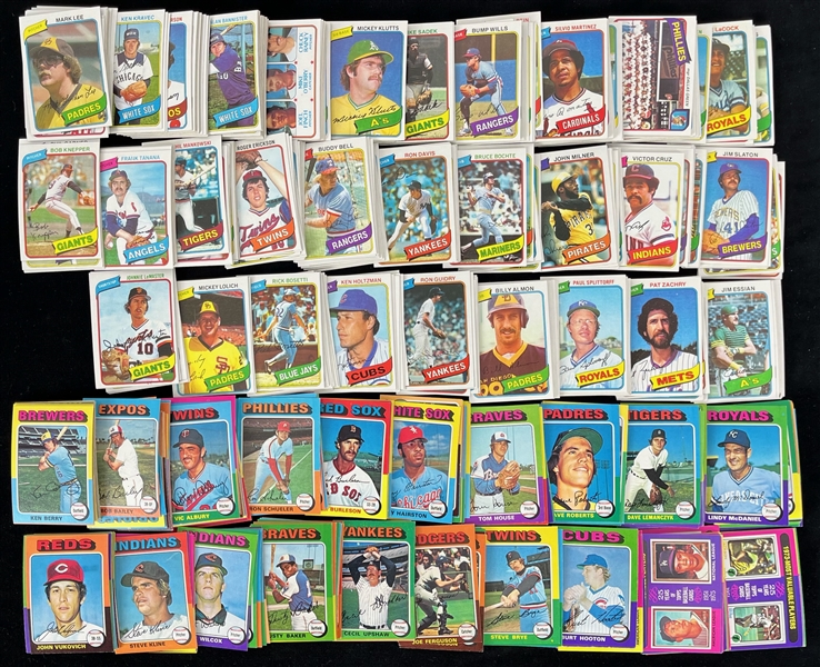 1950s-90s Baseball Trading Card Collection - Lot of 900