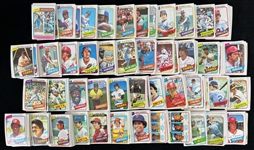1980 Topps Baseball Trading Cards Mostly Complete Set of 600+ Cards w/ Rickey Henderson Rookie