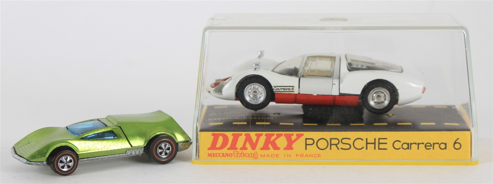 1960s-80s Match Box Car Collection - Lot of 2 w/ Dinky Porsche Carrera 6 