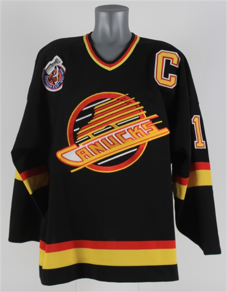 1992-93 Trevor Linden Vancouver Canucks Game Worn Road Jersey (MEARS A9)