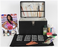 1980's Florence Griffith Joyner Olympic Gold Medalist Signed Event Used Make Up Box w/ Press On Nails, Files, Brushes & More (MEARS LOA/JSA)  