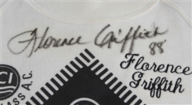 1988 Florence Griffith Joyner Olympic Gold Medalist Personal Collection Apparel - Lot of 2 w/ Custom Cut Sweatpants & Signed Tactel Sweatshirt (MEARS LOA/JSA)