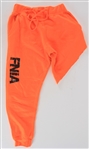 1988 Florence Griffith Joyner Olympic Gold Medalist Personal Collection Apparel - Lot of 2 w/ Custom Cut Sweatpants & Signed Tactel Sweatshirt (MEARS LOA/JSA)