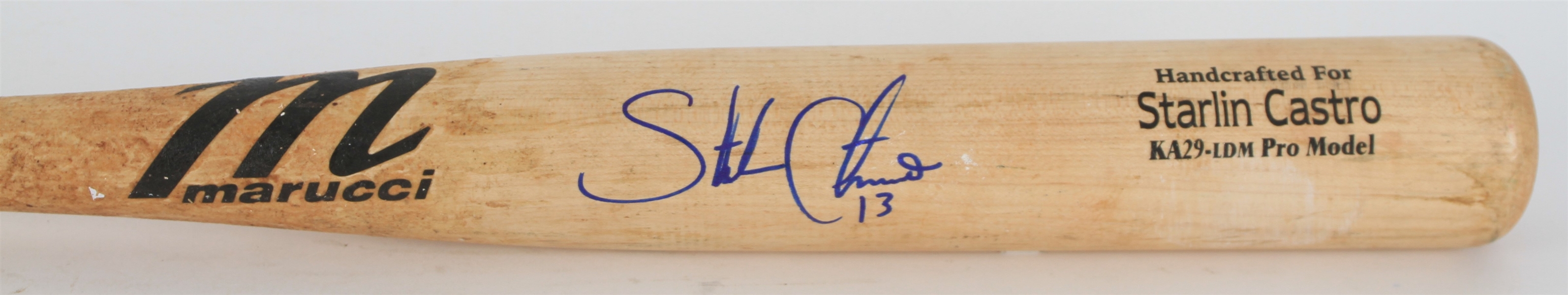 2022-23 Starlin Castro Escogido/Spire City Signed Marucci Professional Model Game Used Bat (MEARS LOA/JSA)